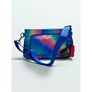 Think Royln Bank Street XL Crossbody w/ Pouch Bundle Blue Lagoon Ombre New w Tag